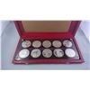 Image 2 : TUNISIA PROOF CASED 1969 DINAR COIN SET OF 10 ASW 5.948 OZ
