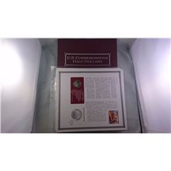 USA 1970'S/1990'S COMMEM. .50 & $1 CASED COINS INCL. SILVER PROOF ASW 31.51 OZ