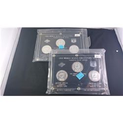 2-1993 3 COIN SETS OF BLUE JAYS WORLDS SERIES COLLECTOR SETS