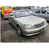 Image 2 : 2001 MERCEDES S600, 4 DOOR SEDAN, GREY, VIN # WDBNG78J91A183657