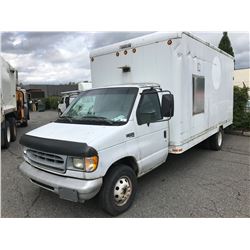 1997 FORD E-SUPER DUTY, POWERSTROKE, 2 DR CUBE VAN, WHITE, VIN # 1FDLE40F6VHA63649