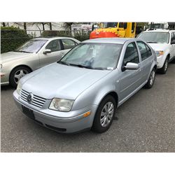 2005 VOLKSWAGEN JETTA, 4 DOOR SEDAN, GREY, VIN # 3VWRA69M85M018308