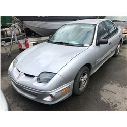 2002 PONTIAC SUNFIRE SLX, 4DR SEDAN, GREY, VIN # 1G2JB524427385704