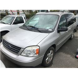 2006 FORD FREESTAR SPORT, 4 DR SW, GREY, VIN # 2FMZA57226BA58672