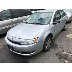 2004 SATURN ION, 4DR SEDAN, GREY, VIN # 1G8AZ54F24Z227157