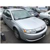 Image 2 : 2004 SATURN ION, 4DR SEDAN, GREY, VIN # 1G8AZ54F24Z227157