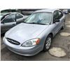 Image 1 : 2002 FORD TAURUS LX, 4 DOOR SEDAN, GREY, VIN # 1FAFP52222G213405