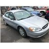 Image 2 : 2002 FORD TAURUS LX, 4 DOOR SEDAN, GREY, VIN # 1FAFP52222G213405