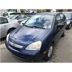 2003 SUZUKI AERIO, 4 DOOR SEDAN, BLUE, VIN # JS2RC41H335205917