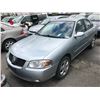 Image 1 : 2004 NISSAN SENTRA 1.8S, 4 DOOR SEDAN, VIN # 3N1CB51D04L881168