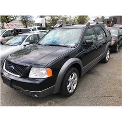 2006 FORD FREESTYLE SEL, 4DR SW, BLACK, VIN # 1FMZK02186FA49210