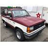 Image 2 : 1990 FORD BRONCO II XL, 2 DOOR SUV, RED/WHITE, VIN # 1FMCU14TXLUA93193