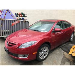 2009 MAZDA 6 VE, 4 DOOR SEDAN, RED, VIN # 1YVHP81BX95M37138