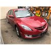 Image 2 : 2009 MAZDA 6 VE, 4 DOOR SEDAN, RED, VIN # 1YVHP81BX95M37138