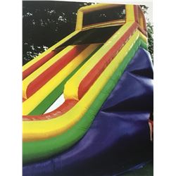 27 FOOT INFLATABLE SLIDE CARNIVAL RIDE WITH BLOWER, LANDING MAT & EXTENSION CORD