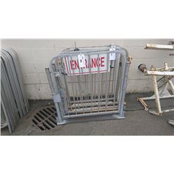 2 - 42" ALUMINUM GATE SECTIONS & 42 X 42" ALUMINUM EVENT FENCING SECTION