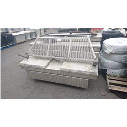 PALLET OF WEATHERGUARD ALUMINUM SERVICE BOXES & HEADACHE RACKS