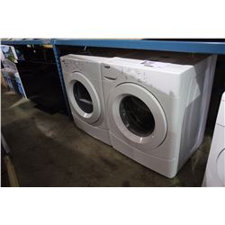 WHITE WHIRLPOOL FRONT LOAD HE WASHER/ACCU-DRY DRYER SET