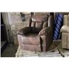 Image 3 : BROWN SUEDE RECLINING 3 PIECE COUCH, LOVE SEAT AND CHAIR SET
