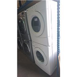 WHITE ACCUDRY DUET STACKABLE WASHER AND STEAM DRYER SET