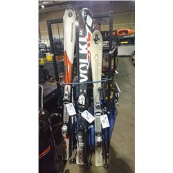 PAIR OF VOLKL SKIS WITH POLES