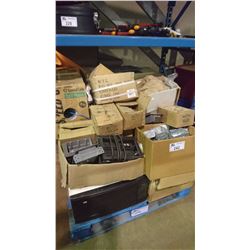 PALLET OF ASSORTED ELECTRICAL, NAILS, HARDWARE