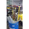 Image 1 : BIN OF ASSORTED LARGE HAND TOOLS (BIN NOT INCLUDED)