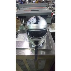 MAX FULL FACE SILVER MOTORCYCLE HELMET