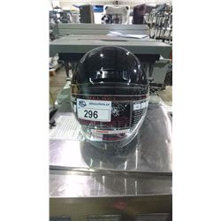 HCI HALF FACE BLACK MOTORCYCLE HELMET