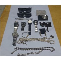 LOT OF WATCHES AND JEWELLERY