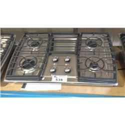 KITCHEN AID STAINLESS STEEL 4 BURNER GAS COOK TOP