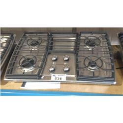 KITCHEN AID STAINLESS STEEL 4 BURNER GAS COOK TOP