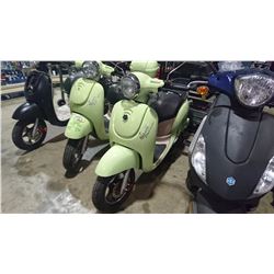 GREEN MOTORINO XPE ELECTRIC SCOOTER NO KEY AND NO REGISTRATION NO CHARGER