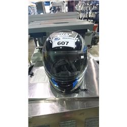 MAX BLUE/GREY FULL FACE MOTORCYCLE HELMET