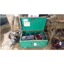 SMALL GREENLEE JOB BOX WITH CONTENTS