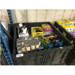 BIN OF ASSORTED FOOD/BEVERAGE PRODUCTS (BIN NOT INCLUDED)