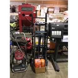 PAIR OF TWO WHEEL DOLLY AND FRAM FILTERS