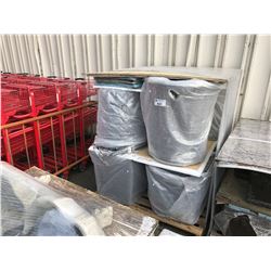 LARGE LOT OF FIBERGLASS FLOWER POTS