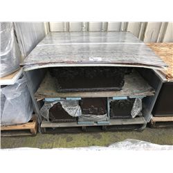 PALLET OF RECTANGULAR CEMENT FLOWER POTS
