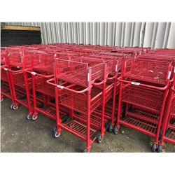 8 RED 2 TIER SHOPPING CARTS