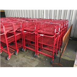 6 RED 2 TIER SHOPPING CARTS