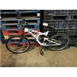 WHITE HUFFY FULL SUSPENSION MOUNTAIN BIKE