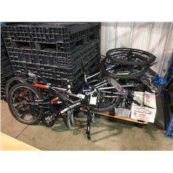 PALLET OF ASSORTED BIKE FRAMES AND PARTS