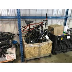 PALLET OF ASSORTED BIKE FRAMES AND PARTS