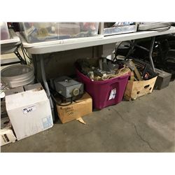 LARGE LOT OF ASSORTED TOOLS, JACKS AND GAME CARTS