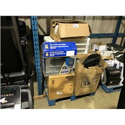 PALLET OF ASSORTED SCOOTER PARTS AND PLASTIC CURTAIN