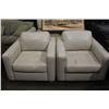 Image 1 : PAIR OF TAN LEATHER CHAIRS