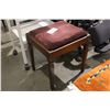 Image 2 : 3 PIES: METAL 3 TEIR SHELF WITH WHEEL, SMALL WALNUT FOOTSHELF AND LADIES SIZE 8.5 SNOWBOARD BOOTS