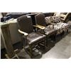 Image 2 : PAIR OF DARK BROWN LEATHER AND OAK SMOKING CHAIRS