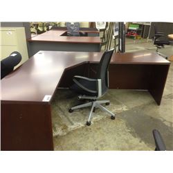 DARK CHERRY 6X7' CORNER COMPUTER DESK